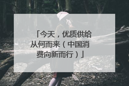 今天，优质供给从何而来（中国消费向新而行）