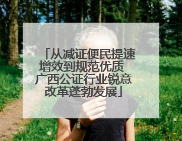 从减证便民提速增效到规范优质 广西公证行业锐意改革蓬勃发展