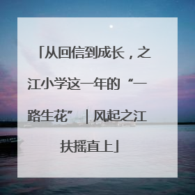 从回信到成长，之江小学这一年的“一路生花”｜风起之江 扶摇直上