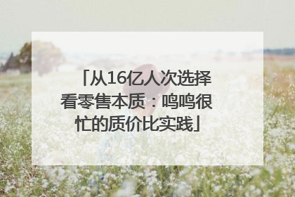 从16亿人次选择看零售本质：鸣鸣很忙的质价比实践
