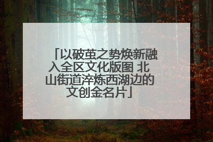 以破茧之势焕新融入全区文化版图 北山街道淬炼西湖边的文创金名片