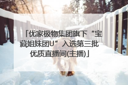 优家极物集团旗下“宝藏姐妹团U”入选第三批优质直播间(主播)