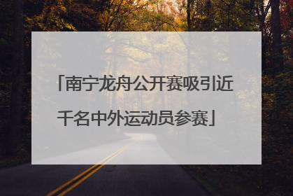 南宁龙舟公开赛吸引近千名中外运动员参赛