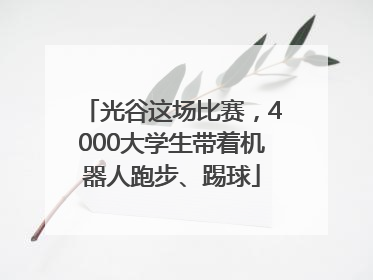 光谷这场比赛，4000大学生带着机器人跑步、踢球