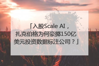 入股Scale AI，扎克伯格为何豪掷150亿美元投资数据标注公司？