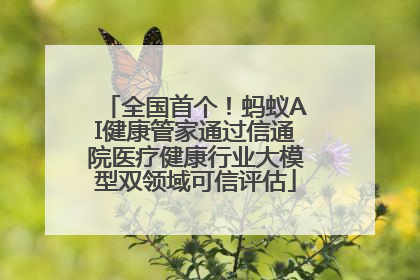 全国首个！蚂蚁AI健康管家通过信通院医疗健康行业大模型双领域可信评估
