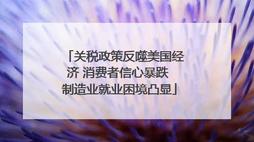 关税政策反噬美国经济 消费者信心暴跌 制造业就业困境凸显