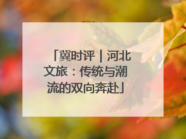 冀时评｜河北文旅：传统与潮流的双向奔赴