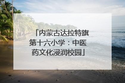 内蒙古达拉特旗第十六小学：中医药文化浸润校园