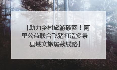 助力乡村旅游破圈！阿里公益联合飞猪打造多条县域文旅爆款线路