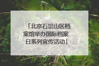 北京石景山区档案馆举办国际档案日系列宣传活动