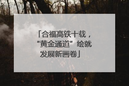 合福高铁十载，“黄金通道”绘就发展新画卷
