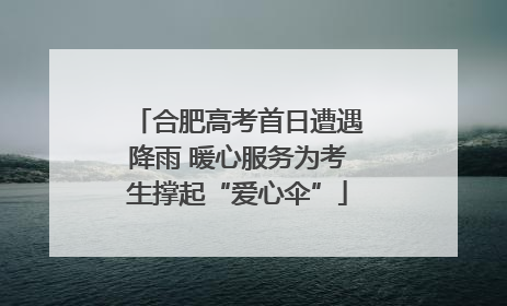 合肥高考首日遭遇降雨 暖心服务为考生撑起“爱心伞”