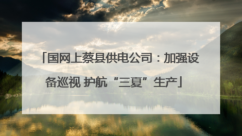 国网上蔡县供电公司：加强设备巡视 护航“三夏”生产