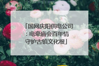 国网庆阳供电公司：电牵庙会百年情 守护古镇文化根