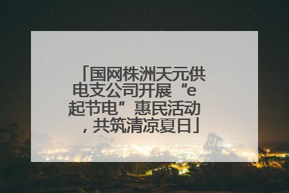 国网株洲天元供电支公司开展“e起节电”惠民活动，共筑清凉夏日