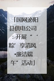国网泌阳县供电公司：开展“‘粽’享清风 •廉洁端午”活动