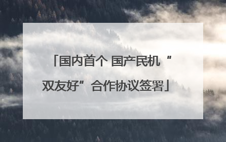 国内首个 国产民机“双友好”合作协议签署