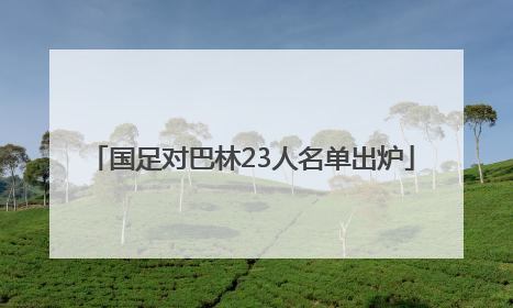 国足对巴林23人名单出炉