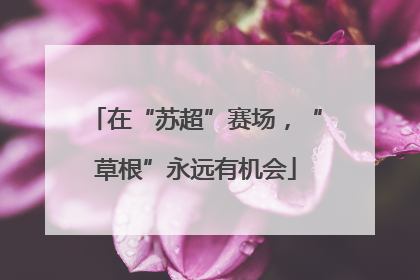 在“苏超”赛场，“草根”永远有机会