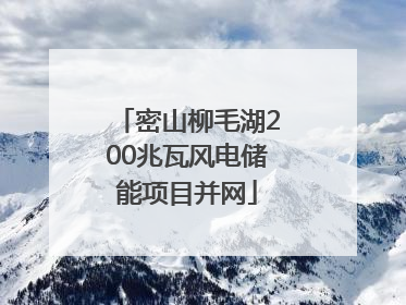 密山柳毛湖200兆瓦风电储能项目并网