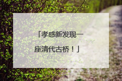 孝感新发现一座清代古桥！