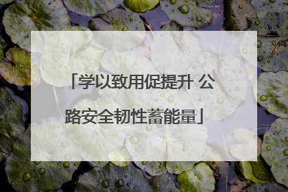 学以致用促提升 公路安全韧性蓄能量