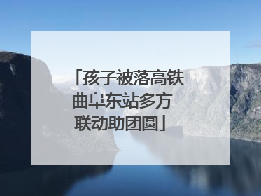孩子被落高铁 曲阜东站多方联动助团圆