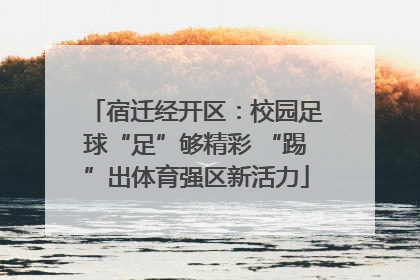宿迁经开区：校园足球“足”够精彩 “踢”出体育强区新活力