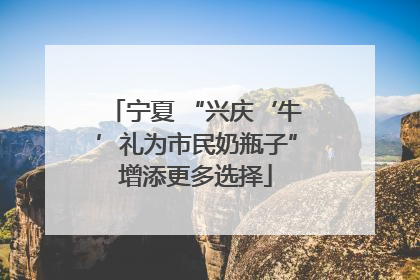 宁夏 “兴庆‘牛’礼为市民奶瓶子”增添更多选择