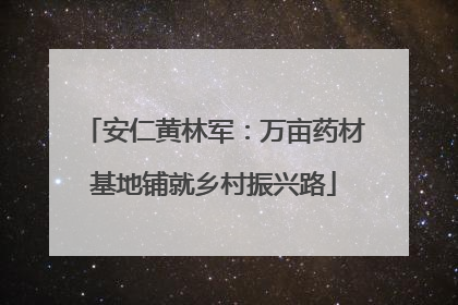 安仁黄林军：万亩药材基地铺就乡村振兴路