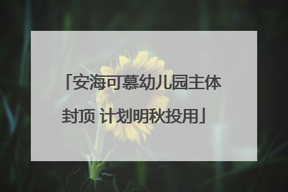安海可慕幼儿园主体封顶 计划明秋投用