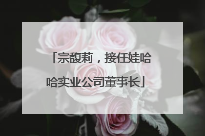 宗馥莉，接任娃哈哈实业公司董事长
