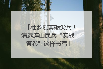 壮乡瑶寨砺尖兵！清远连山民兵“实战答卷”这样书写