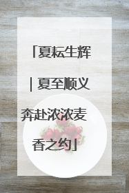 夏耘生辉｜夏至顺义奔赴浓浓麦香之约