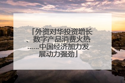 外资对华投资增长、数字产品消费火热……中国经济加力发展动力强劲