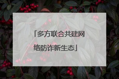 多方联合共建网络防诈新生态