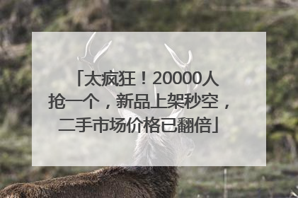 太疯狂！20000人抢一个，新品上架秒空，二手市场价格已翻倍