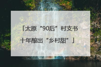 太原“90后”村支书十年酿出“乡村甜”
