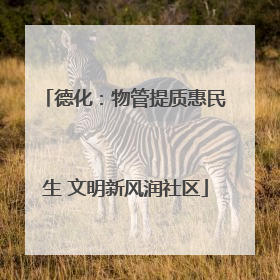 德化：物管提质惠民生 文明新风润社区