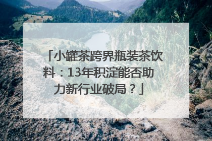 小罐茶跨界瓶装茶饮料：13年积淀能否助力新行业破局？