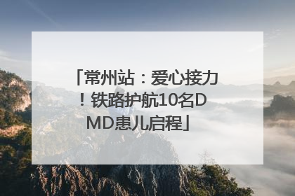 常州站：爱心接力！铁路护航10名DMD患儿启程