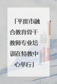 平度市融合教育骨干教师专业培训在特教中心举行