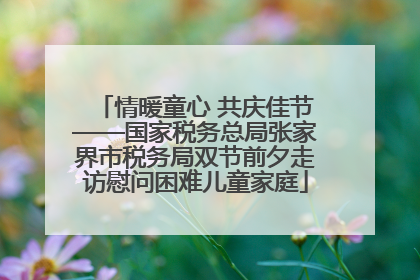 情暖童心 共庆佳节——国家税务总局张家界市税务局双节前夕走访慰问困难儿童家庭