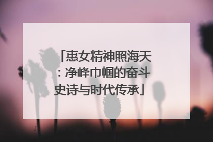 惠女精神照海天：净峰巾帼的奋斗史诗与时代传承