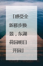 感受全新移步换景，东湖荷园明日开园