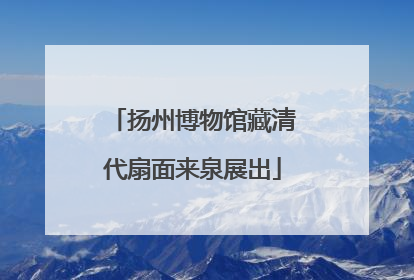 扬州博物馆藏清代扇面来泉展出