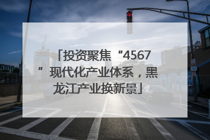 投资聚焦“4567”现代化产业体系，黑龙江产业换新景