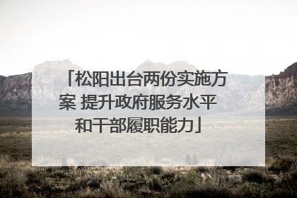 松阳出台两份实施方案 提升政府服务水平和干部履职能力