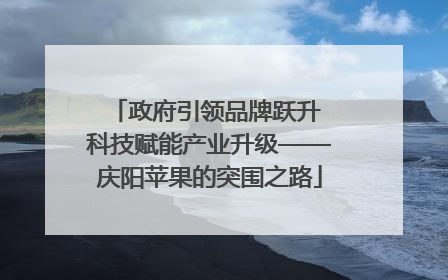 政府引领品牌跃升 科技赋能产业升级——庆阳苹果的突围之路